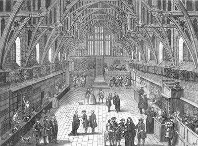 Interior del Antiguo Salón de Westminster, 1797 1897 de Unbekannt