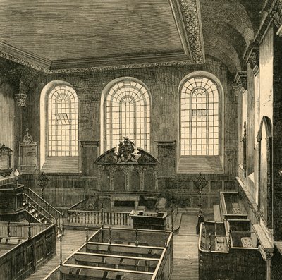 Interior de St. Michaels, Wood Street, 1876, 1897 de Unbekannt