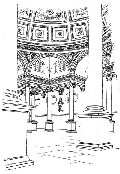 Interior de la Iglesia de San Esteban, Walbrook, Ciudad de Londres, 1893 de Unbekannt