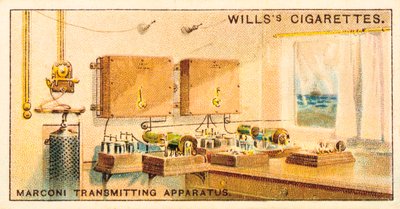Interior de una estación de transmisión de radio Marconi, 1915 de Unbekannt