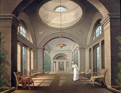 Interior del aviario en el Palacio de Pavlovsk, mediados del siglo XIX de Unbekannt