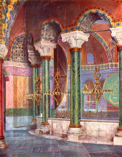 Interior de la Iglesia de Santa Sofía, Estambul, Turquía, 1933-1934 de Unbekannt
