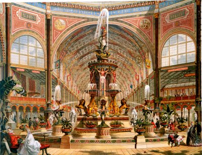 Interior del Palacio de Cristal durante la Exposición Internacional, 1862 de Unbekannt