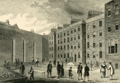 Interior de la Prisión de la Flota - La cancha de raquetas, c. 1872 de Unbekannt