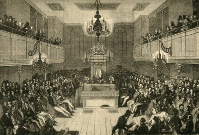 Interior de la Cámara de los Comunes, 1834, 1881 de Unbekannt
