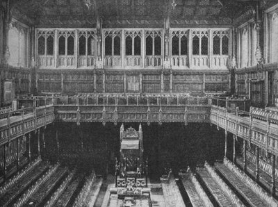 Interior de la Cámara de los Comunes, Westminster, mirando hacia la silla del Presidente, 1909 de Unbekannt