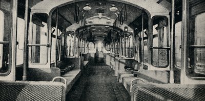 Interior del último tipo de vagón de metro, 1926 de Unbekannt
