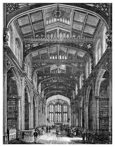 Interior de la Biblioteca, Guildhall, Ciudad de Londres, 1886 de Unbekannt