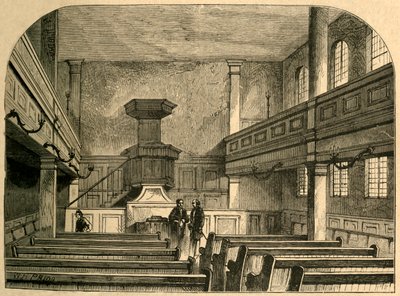 Interior de la Capilla Morava en Fetter Lane, 1897 de Unbekannt