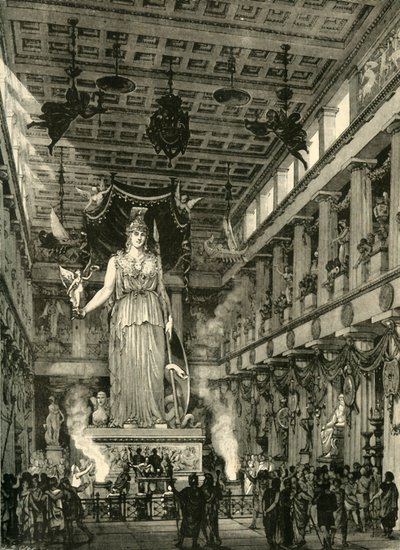 Interior del Partenón, restaurado, 1890 de Unbekannt