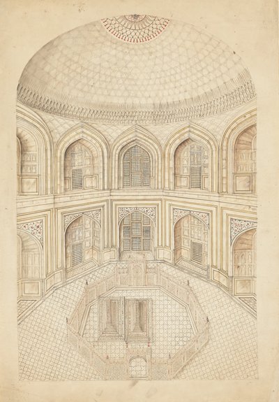 Interior del Mausoleo del Taj Mahal, principios del siglo XIX de Unbekannt
