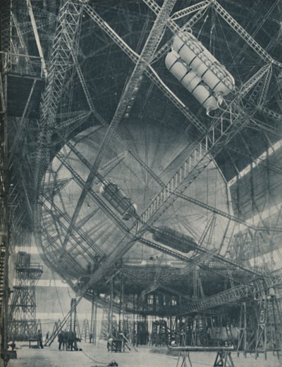 Intricaciones del marco y cilindro: R101 en construcción, c1935 de Unbekannt