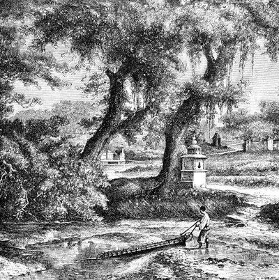 Bomba de riego, sur de China, c1890 de Unbekannt