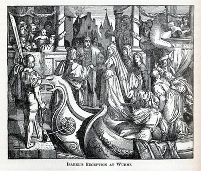 Recepción de Isabel en Worms, 1882 de Unbekannt