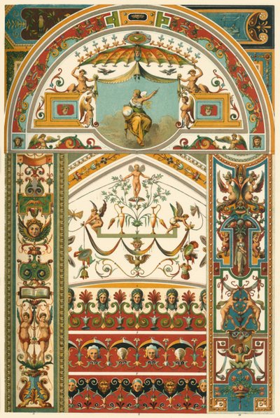 Techo y pintura mural del Renacimiento italiano, 1898 de Unbekannt