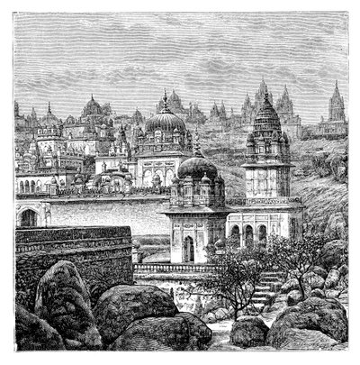 Templos jainistas, Junagadh, Gujarat, India, 1895 de Unbekannt