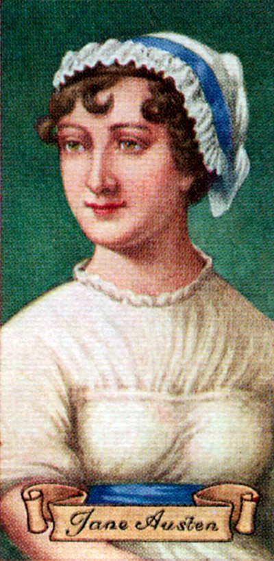 Jane Austen, tomada de una serie de tarjetas de cigarrillos, 1935 de Unbekannt