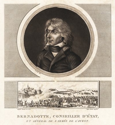 Jean-Baptiste Jules Bernadotte, consejero de Estado, luego Rey Carlos XIV Juan de Suecia y Noruega (1763-1844) de Unbekannt