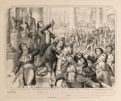 Jean-Lambert Tallien en la tribuna de la Convención Nacional el 9 de Termidor..., 1794 de Unbekannt
