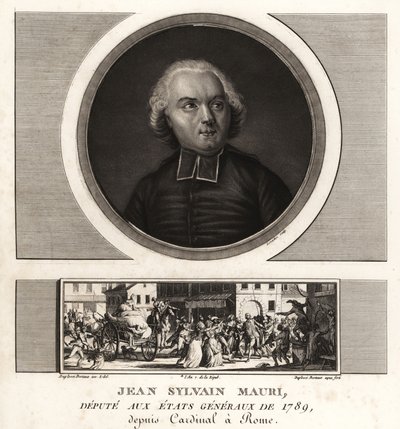 Jean-Sylvain Mauri o Jean-Sifrein Maury (1746-1817), cardenal francés, arzobispo y obispo de Montefiascone de Unbekannt