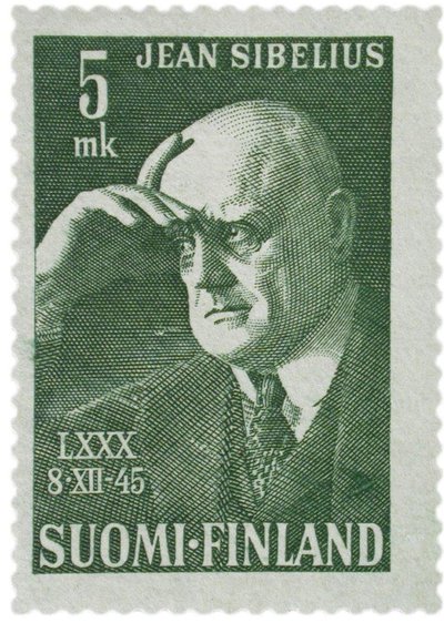 Sello postal de Jean Sibelius, 1945 de Unbekannt