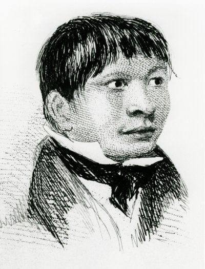 Jemmy Button, el fueguino adoptado por la expedición Fitzroy, como apareció en 1833, 1839 de Unbekannt