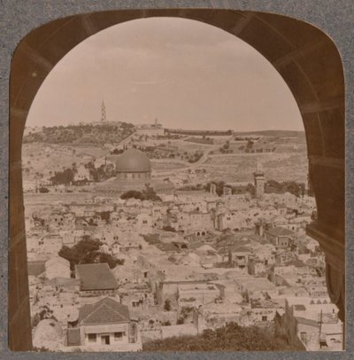 Jerusalén desde el campanario de la Iglesia Protestante, c1900 de Unbekannt