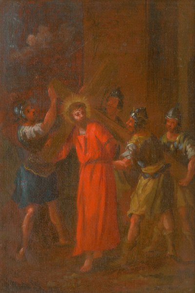 Jesús lleva su cruz. Estudio para las estaciones de la cruz II de Unbekannt