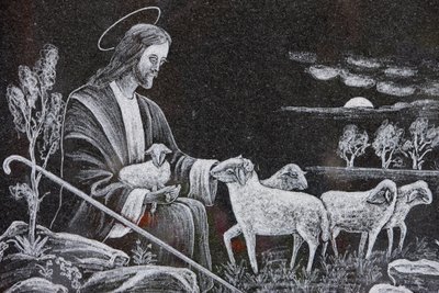Jesús el buen pastor, Saint-Nicolas de Veroce, Francia de Unbekannt