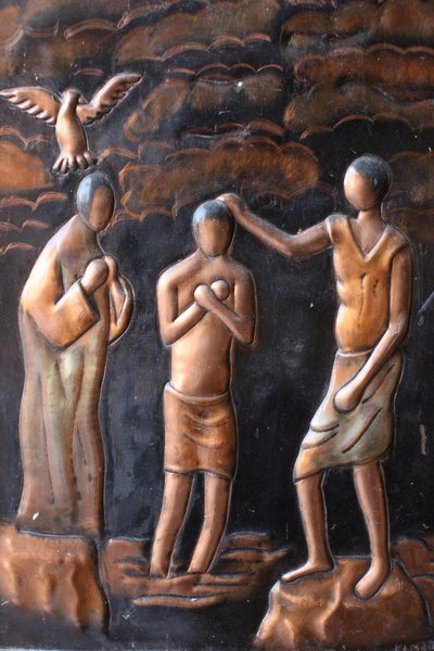 Estatua del bautismo de Jesús Brazzaville Congo de Unbekannt
