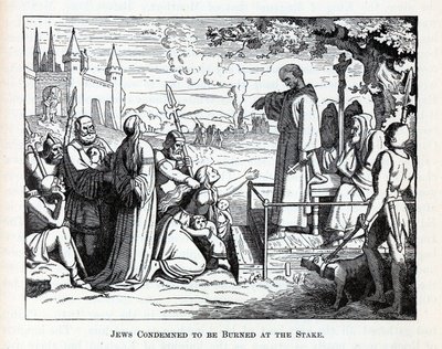 Judíos condenados a ser quemados en la hoguera, 1882 de Unbekannt