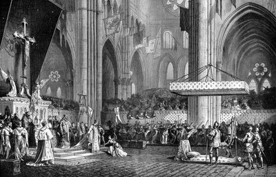 Juana de Arco en la coronación de Carlos VII, 1429, 1882-1884 de Unbekannt