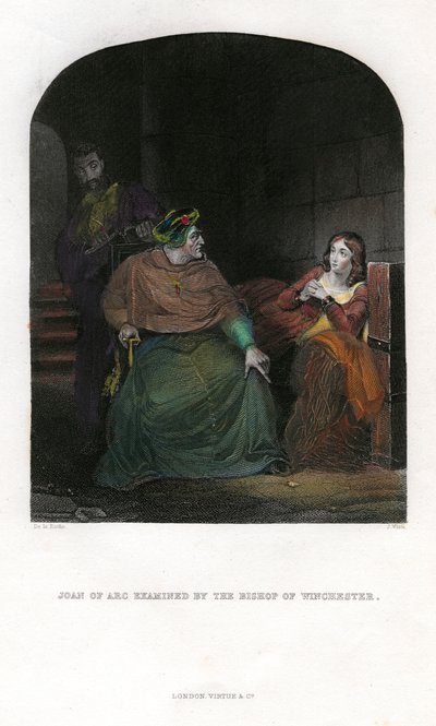 Juana de Arco examinada por el Obispo de Winchester, 1431 de Unbekannt