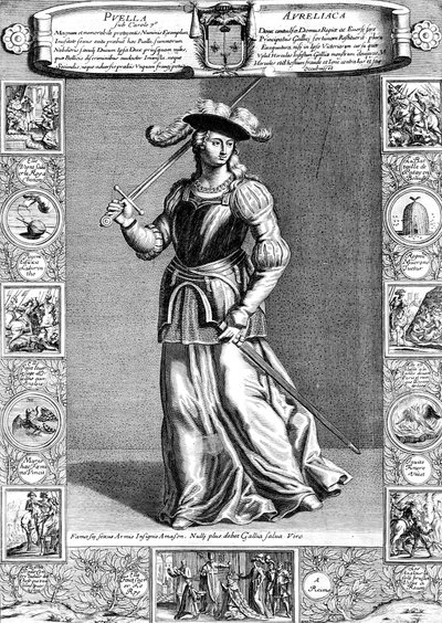 Juana de Arco, la Doncella de Orleans, patriota y mártir francesa del siglo XV, siglo XVIII de Unbekannt