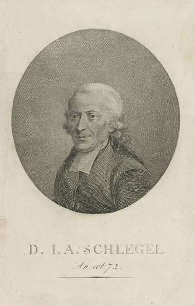 Johann Adolf Schlegel 1721-1793, c. 1800 de Unbekannt