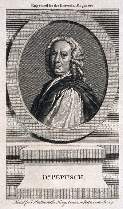 Johann Christoph Pepusch, compositor y teórico musical alemán, c. 1725 de Unbekannt
