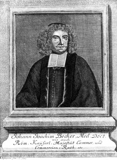 Johann Joachim Becher, médico y químico alemán, c 1670s de Unbekannt