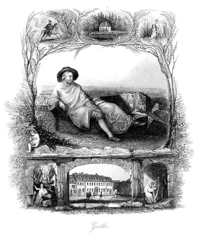 Johann Wolfgang von Goethe, poeta, dramaturgo y científico alemán, siglo XIX de Unbekannt