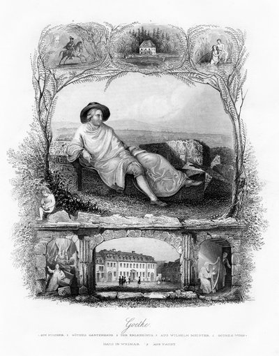 Johann Wolfgang von Goethe, poeta, dramaturgo y científico alemán, siglo XIX de Unbekannt