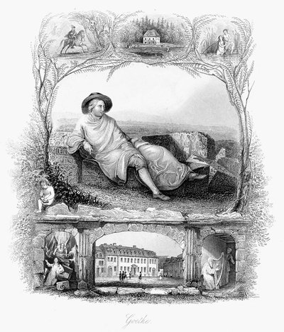 Johann Wolfgang von Goethe, poeta, dramaturgo y científico alemán, c1860 de Unbekannt