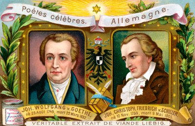 Johann Wolfgang von Goethe y Johann Christoph Friedrich von Schiller, c1900 de Unbekannt