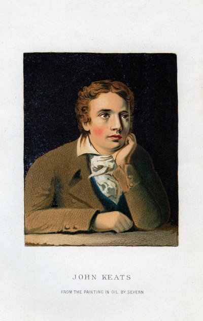 John Keats, poeta inglés, siglo XIX de Unbekannt