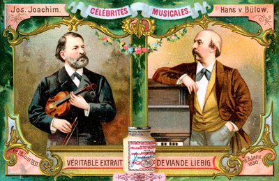 Joseph Joachim y Hans von Bülow, c1900 de Unbekannt