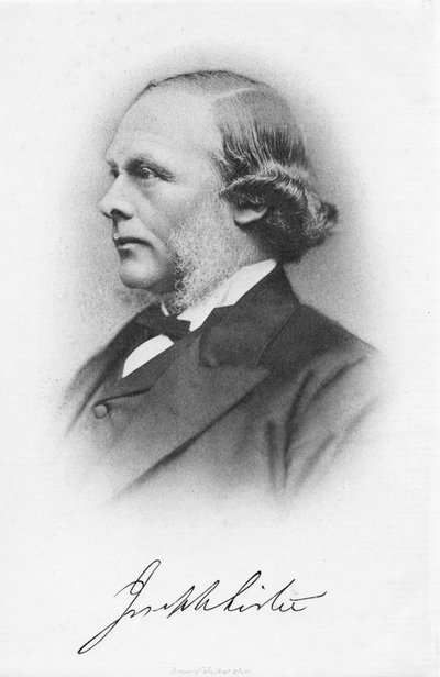 Joseph Lister, cirujano inglés y pionero de la cirugía antiséptica, c1877 de Unbekannt