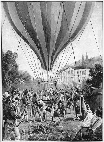 Joseph Louis Gay-Lussac ascendiendo en globo desde París, 14 de septiembre de 1804, 1910 de Unbekannt