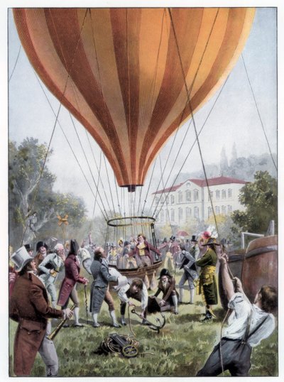 Ascenso en globo aerostático de Joseph Louis Gay-Lussac, París, septiembre de 1804, 1900 de Unbekannt