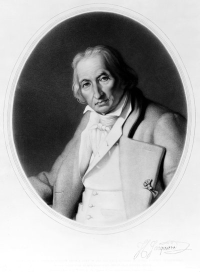 Joseph Marie Jacquard, inventor francés del telar Jacquard, c. 1840 de Unbekannt