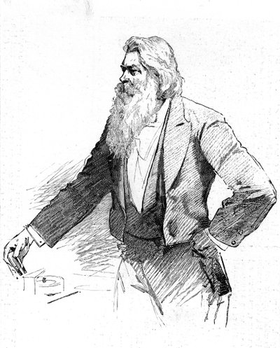 Joseph Wilson Swan, físico y químico británico, demostrando el electromagnetismo, 1889 de Unbekannt