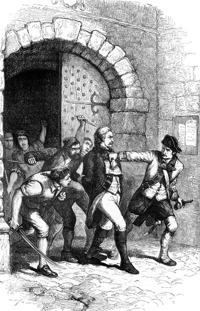 Joshua Huddy llevado de la prisión para ser ahorcado, 1782 c1880 de Unbekannt