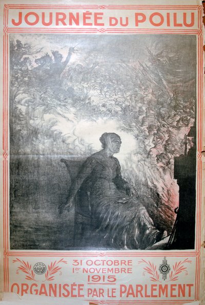 Journée du Poilu, 31 de octubre-1 de noviembre de 1915, cartel de la Primera Guerra Mundial francesa, 1915 de Unbekannt